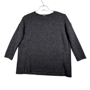 Clara Sunwoo Sweater Women Small Pullover Button Detail Neutral Casual‎ Boxy Fit